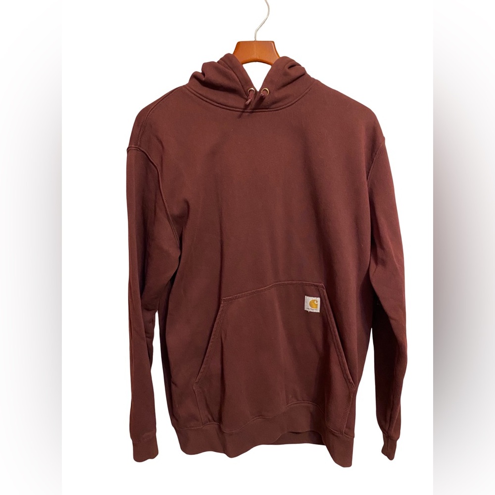 Carhartt Loose Fit Mid Weight Signature Sleeve Logo Hooded Sweatshirt Mens Large